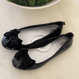 Cat & Jack Black Patent Bow Dress Shoes